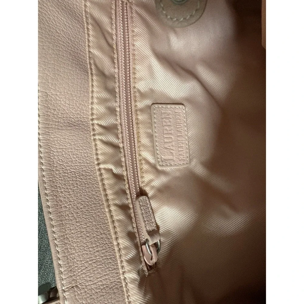 Lauren Ralph Lauren Baby Pink Leather Bag Purse‎